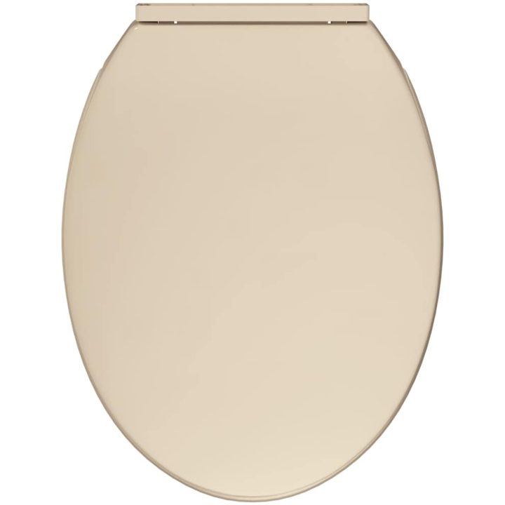 Toalettsits mjuk stängning beige oval vidaXL – bild 9