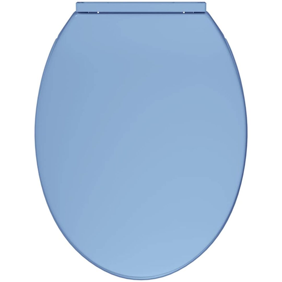 Toalettsits mjuk stängning blå oval vidaXL – bild 9