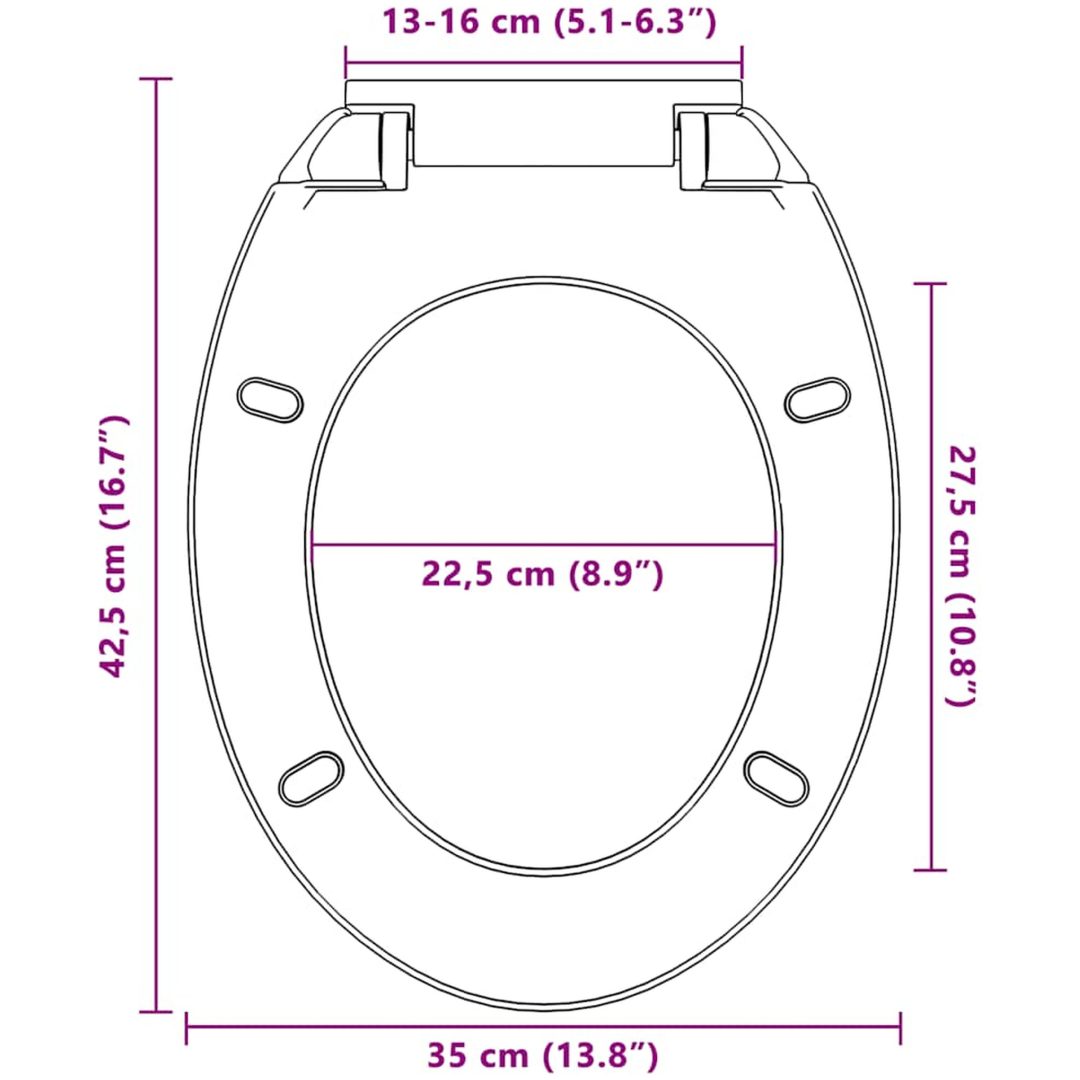Toalettsits mjuk stängning grön oval vidaXL – bild 12