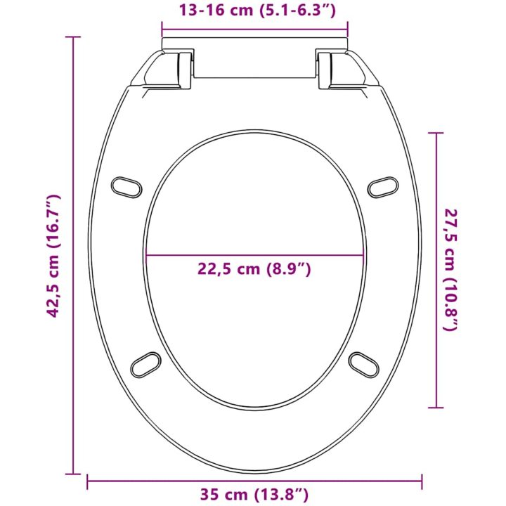 Toalettsits mjuk stängning grön oval vidaXL – bild 12