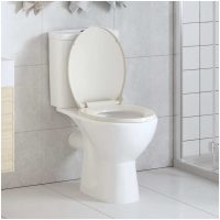 Toalettsits mjuk stängning ljusgrå oval vidaXL