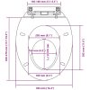 Toalettsits mjuk stängning oval vit vidaXL – miniatyr 11