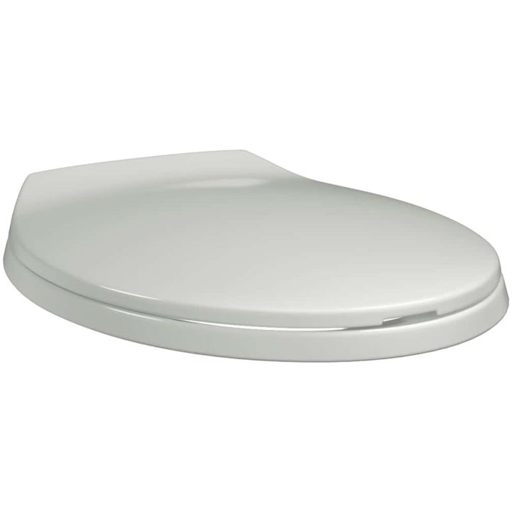 Toalettsits mjuk stängning oval vit vidaXL – bild 3