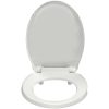 Toalettsits mjuk stängning oval vit vidaXL – miniatyr 4