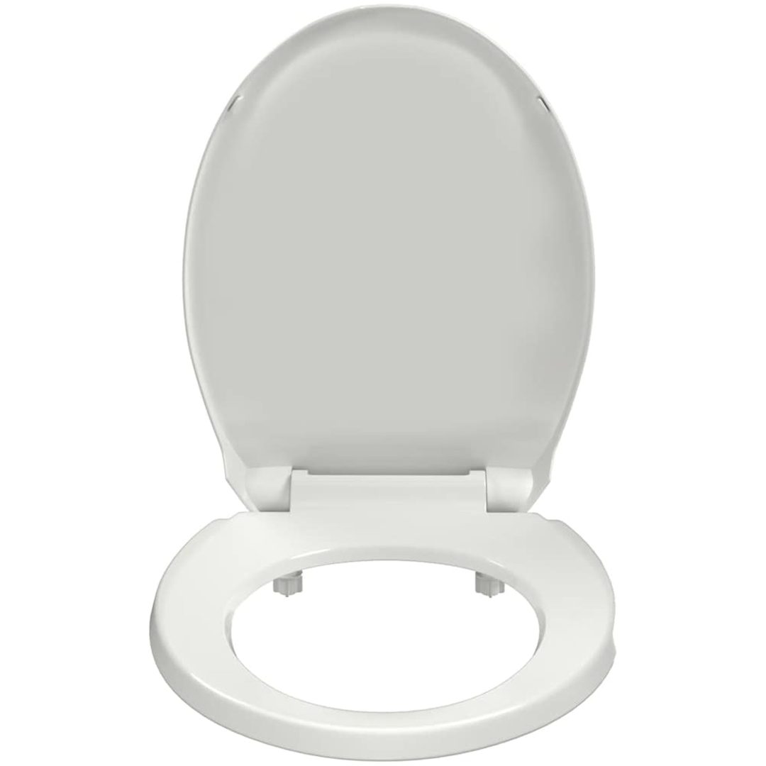 Toalettsits mjuk stängning oval vit vidaXL – bild 4