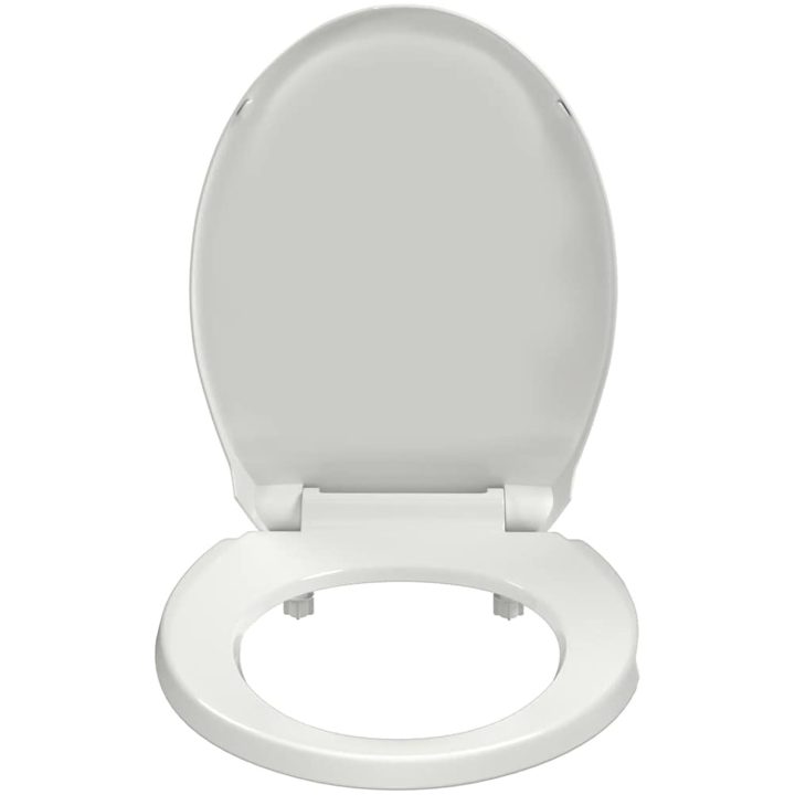 Toalettsits mjuk stängning oval vit vidaXL – bild 4