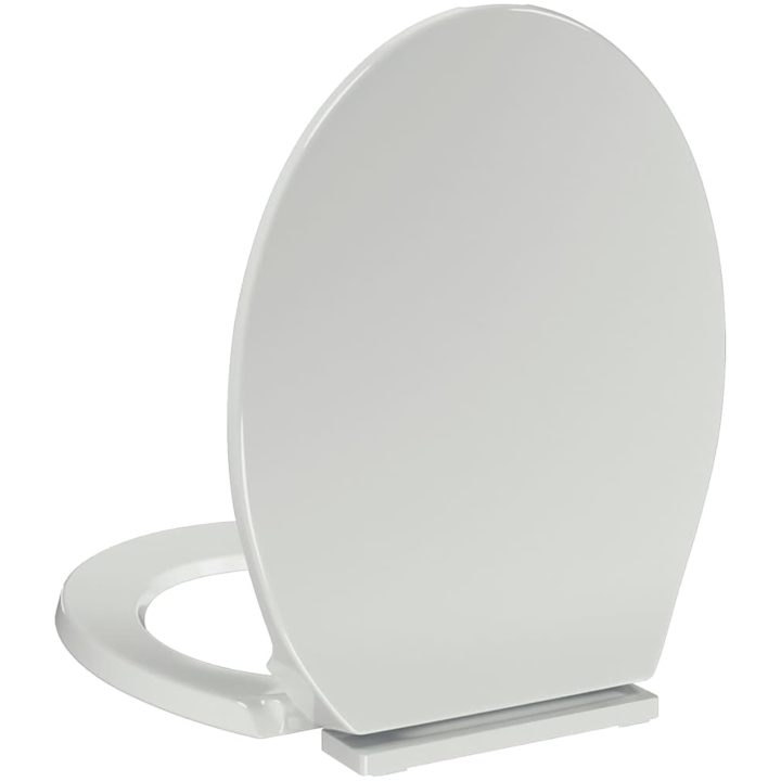 Toalettsits mjuk stängning oval vit vidaXL – bild 6