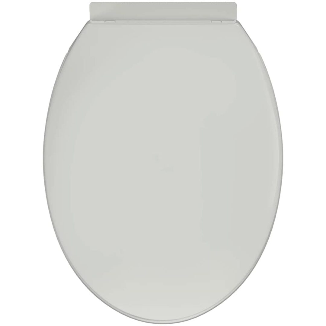Toalettsits mjuk stängning oval vit vidaXL – bild 9
