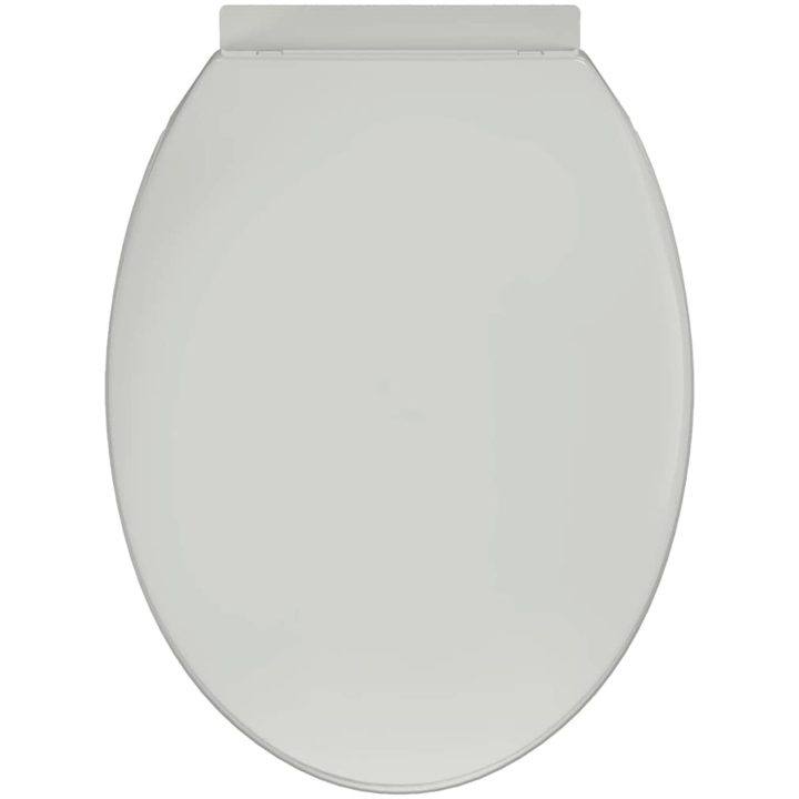 Toalettsits mjuk stängning oval vit vidaXL – bild 9