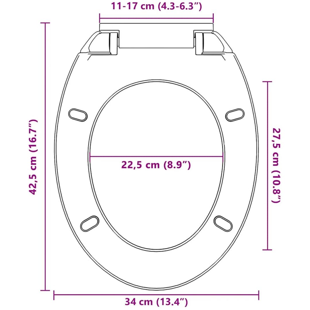 Toalettsits mjuk stängning snabbfäste beige oval vidaXL – bild 12