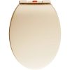 Toalettsits mjuk stängning snabbfäste beige oval vidaXL – miniatyr 9