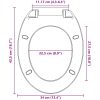 Toalettsits mjuk stängning snabbfäste grå oval vidaXL – miniatyr 12