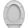 Toalettsits mjuk stängning snabbfäste ljusgrå oval vidaXL – miniatyr 7