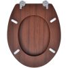 Toalettsitsar med lock 2 st MDF brun vidaXL – miniatyr 5