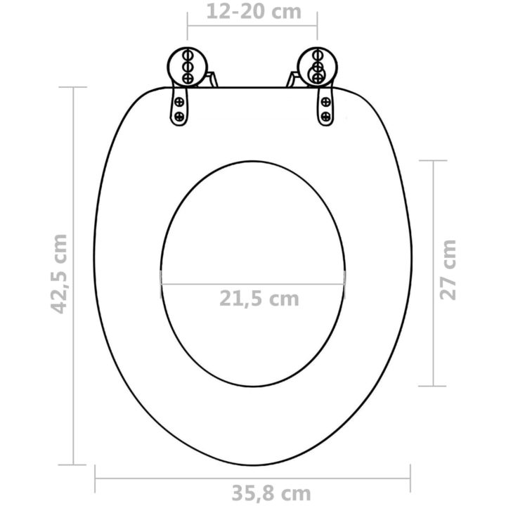 Toalettsitsar med lock 2 st MDF brun vidaXL – bild 9