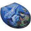 Toalettsitsar med lock 2 st MDF delfiner vidaXL – miniatyr 2
