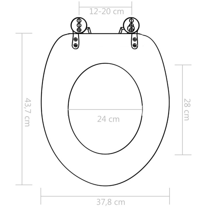 Toalettsitsar med lock 2 st MDF havsmussla vidaXL – bild 10