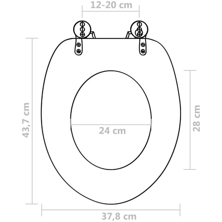 Toalettsitsar med lock 2 st MDF klapperstenar vidaXL – bild 10