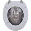 Toalettsitsar med lock 2 st MDF New York vidaXL – miniatyr 4