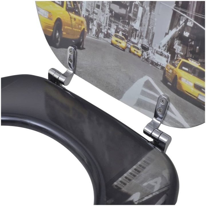 Toalettsitsar med lock 2 st MDF New York vidaXL – bild 6