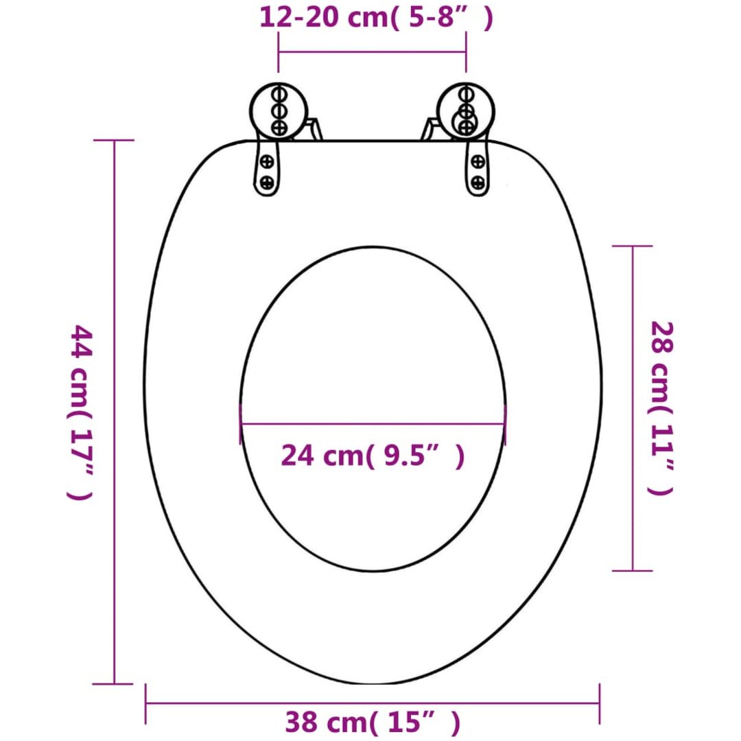 Toalettsitsar med lock 2 st MDF sjöstjärnor vidaXL – bild 9