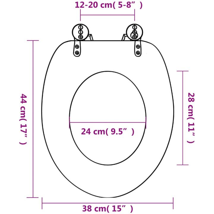 Toalettsitsar med lock 2 st MDF sjöstjärnor vidaXL – bild 9