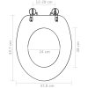 Toalettsitsar med lock 2 st MDF stenar vidaXL – miniatyr 9