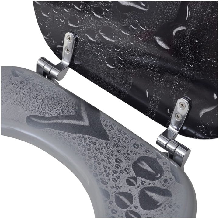 Toalettsitsar med lock 2 st MDF vatten vidaXL – bild 7