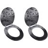 Toalettsitsar med lock 2 st MDF vatten vidaXL – miniatyr 1