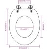 Toalettsitsar med lock 2 st MDF vintage trä vidaXL – miniatyr 10