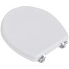 Toalettsitsar med lock 2 st MDF vit vidaXL – miniatyr 3