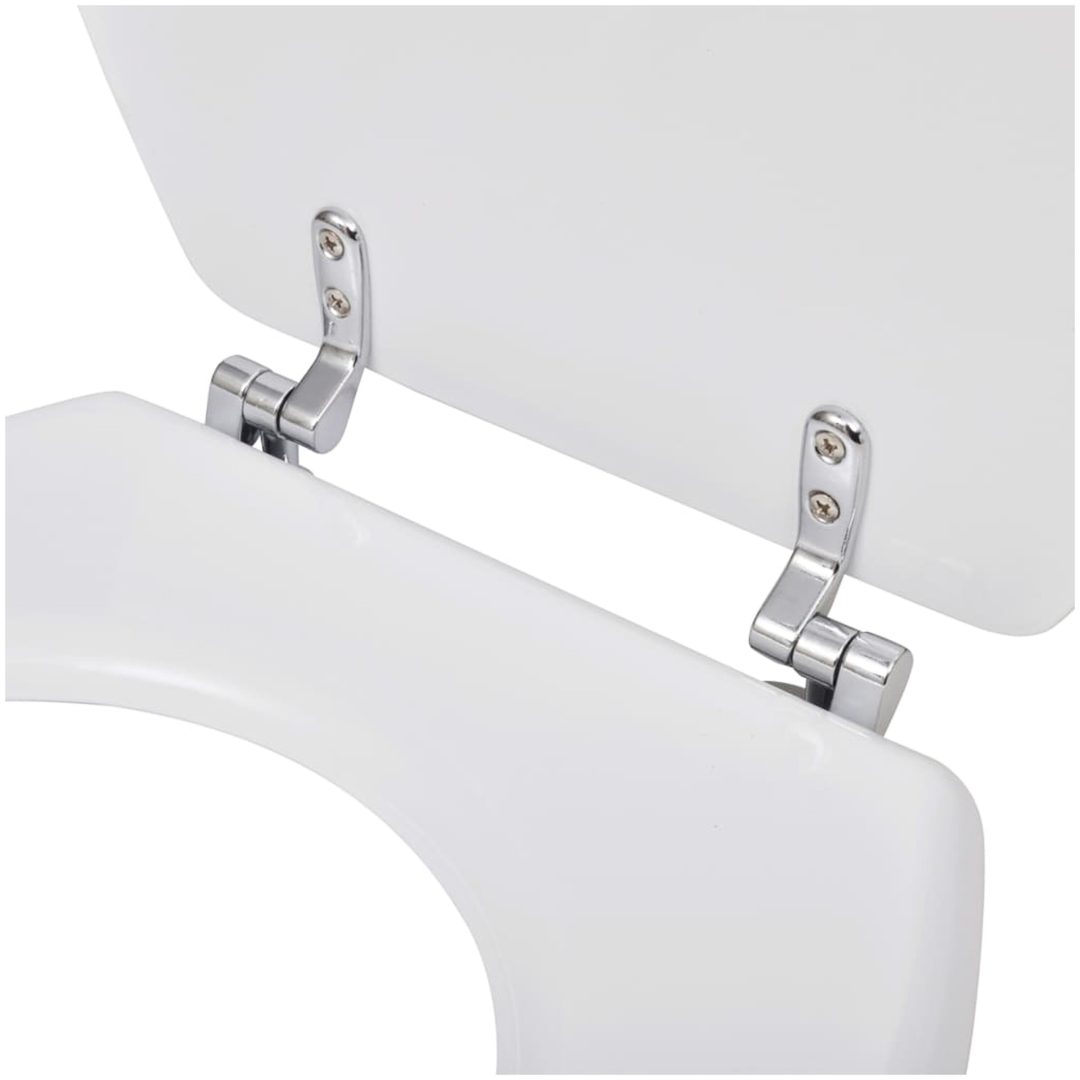 Toalettsitsar med lock 2 st MDF vit vidaXL – bild 6