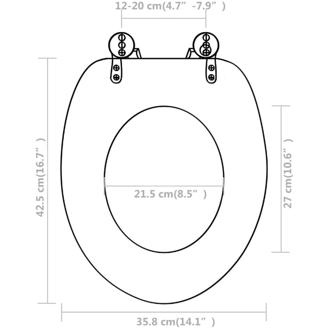 Toalettsitsar med lock 2 st MDF vit vidaXL – bild 9