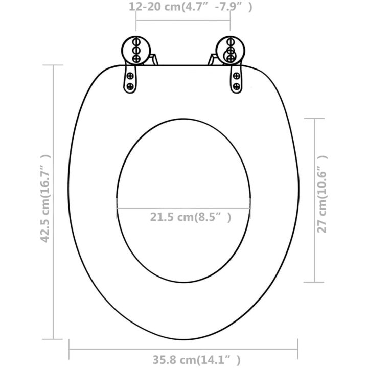 Toalettsitsar med lock 2 st MDF vit vidaXL – bild 9