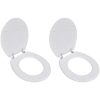 Toalettsitsar med lock 2 st MDF vit vidaXL – miniatyr 1