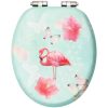 Toalettsitsar med mjuk stängning 2 st MDF flamingo vidaXL – miniatyr 5