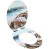 Toalettsitsar med mjuk stängning 2 st MDF havsmussla vidaXL – miniatyr 2