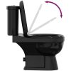 Toalettstol med cistern svart vidaXL – miniatyr 7