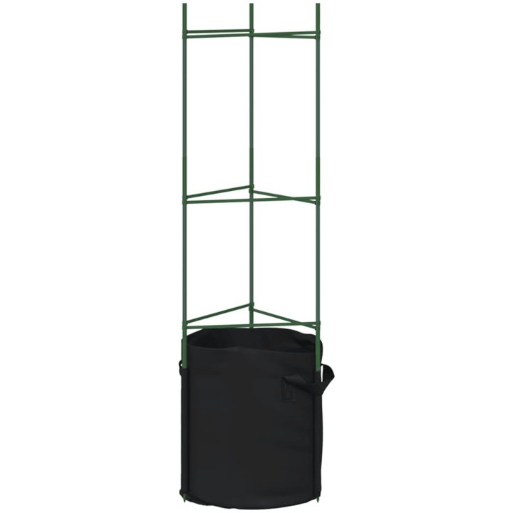 Tomatbur med växtpåse 2 st stål och PP vidaXL 116 cm – bild 5