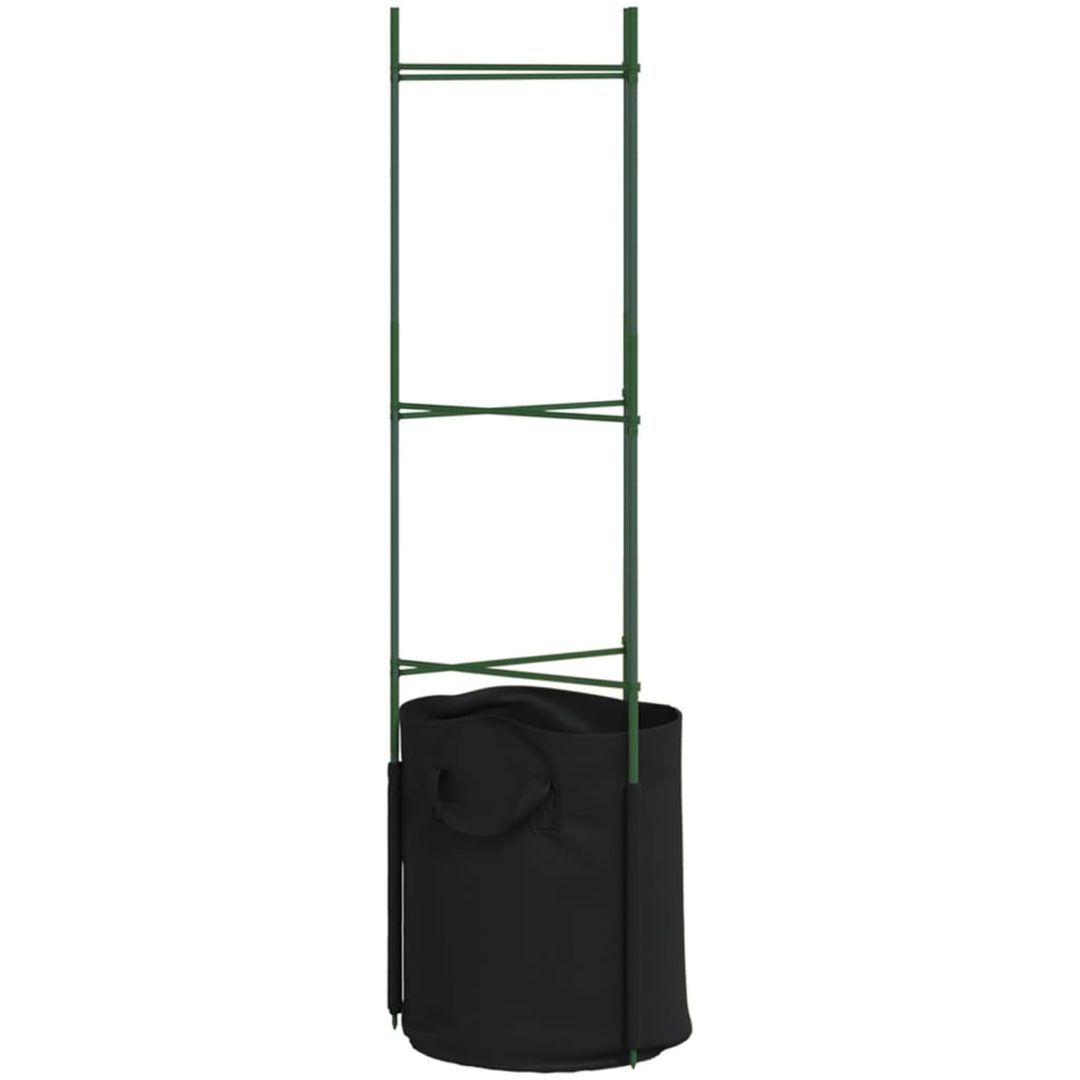 Tomatbur med växtpåse 2 st stål och PP vidaXL 116 cm – bild 6