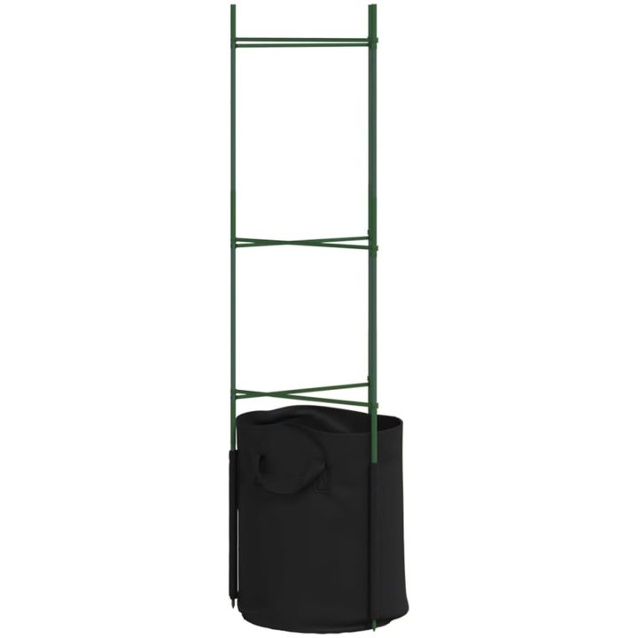 Tomatbur med växtpåse 2 st stål och PP vidaXL 116 cm – bild 6