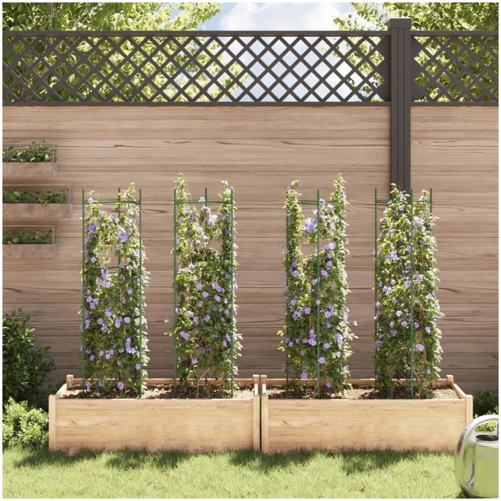 Tomatburar 4 st stål och PP vidaXL 116 cm – bild 3