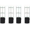 Tomatburar med växtpåsar 4 st stål och PP vidaXL 116 cm – miniatyr 2