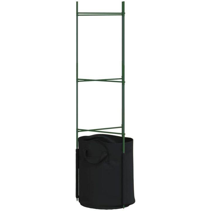 Tomatburar med växtpåsar 4 st stål och PP vidaXL 116 cm – bild 6