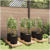 Tomatburar med växtpåsar 6 st stål och PP vidaXL 116 cm – miniatyr 3