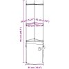 Tomatburar med växtpåsar 6 st stål och PP vidaXL 116 cm – miniatyr 10