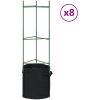 Tomatburar med växtpåsar 8 st stål och PP vidaXL 116 cm – miniatyr 2