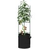 Tomatburar med växtpåsar 8 st stål och PP vidaXL 116 cm – miniatyr 1