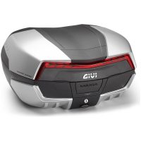 Toppbox Maxia 5 Svart Röd Aluminium-effekt Givi