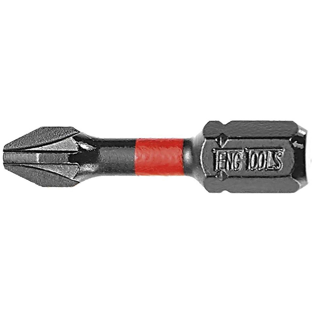 Torsionbits 30 mm för Pozidriv kryss-spår Teng Tools BITS PZ1 IMPACT 30MM
